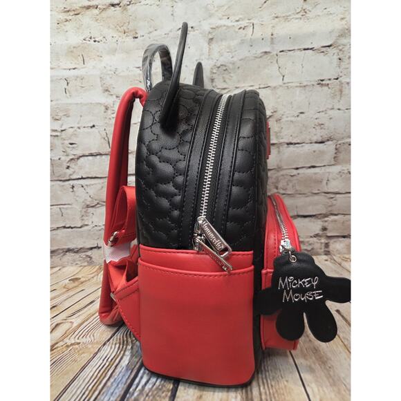 Loungefly Mickey Mouse Mini Backpack NEW Hardtag Red/Black NWT - Picture 5 of 8